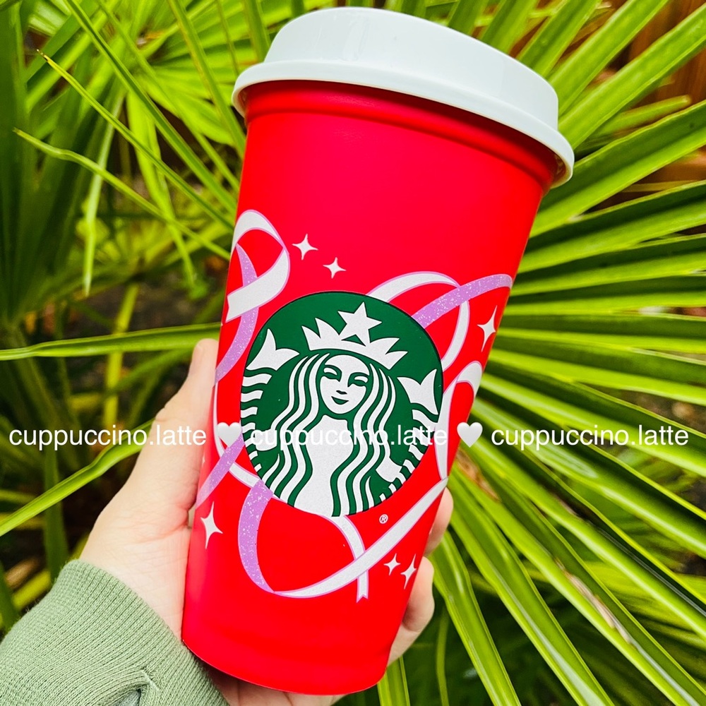 ❤️NEW🤍Starbucks 2021 Limited Edition Red Ribbons Reusable Holiday Hot Cup